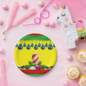 Borden voor kerstpapier, kaars papieren bordje (Feest)