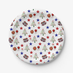 Borden voor kerstpapier, kerstboom papieren bordje