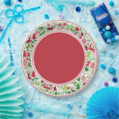 Borden voor kerstpapier (LTRD) Papieren Bordje (Feest)