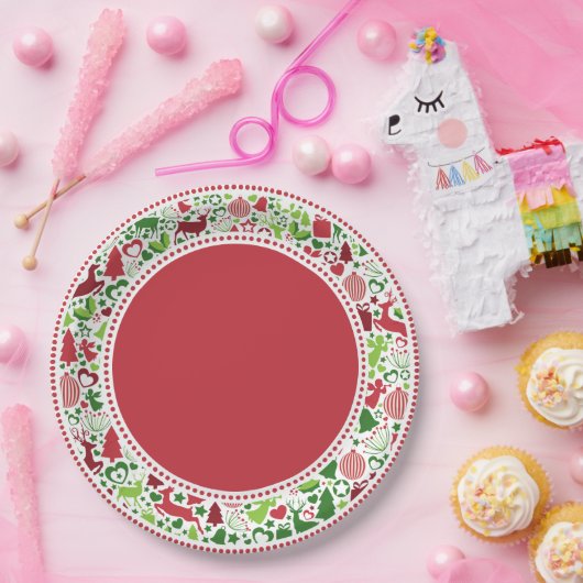 Borden voor kerstpapier (LTRD) Papieren Bordje (Feest)