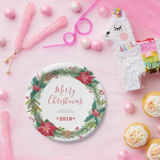 Borden voor kerstpapier, met kerstcadeautjes papieren bordje (Feest)