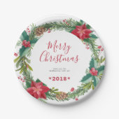 Borden voor kerstpapier, met kerstcadeautjes papieren bordje (Voorkant)