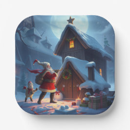 Borden voor kerstpapier papieren bordje