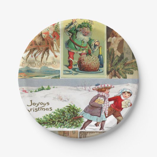 Borden voor kerstpapier, papieren bordje (Voorkant)