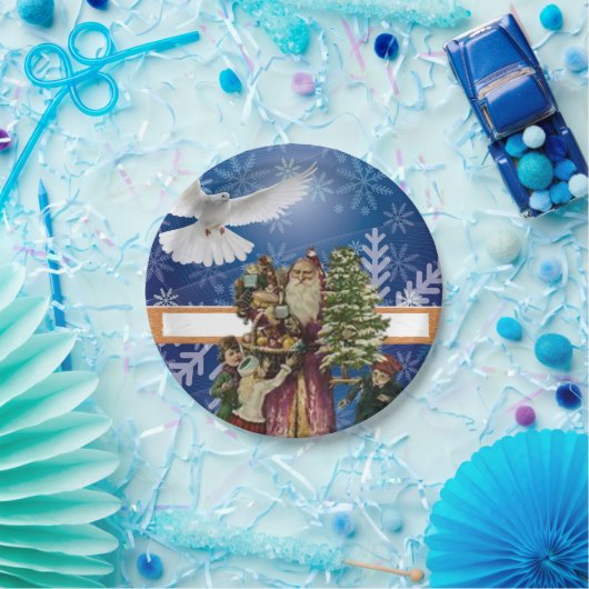 Borden voor kerstpapier,  papieren bordje (Feest)