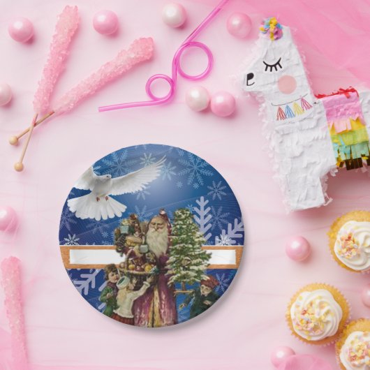 Borden voor kerstpapier,  papieren bordje (Feest)