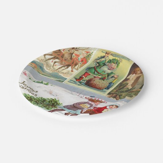 Borden voor kerstpapier,  papieren bordje (Gekanteld)