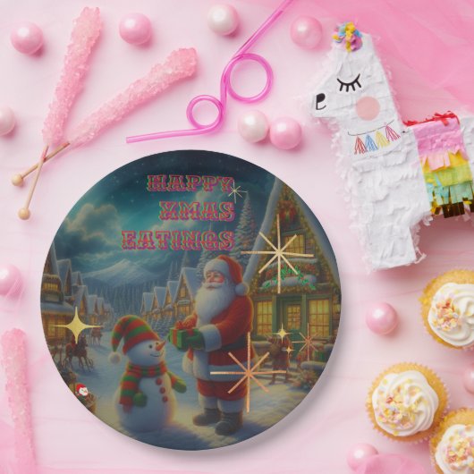 Borden voor kerstpapier papieren bordje (Feest)
