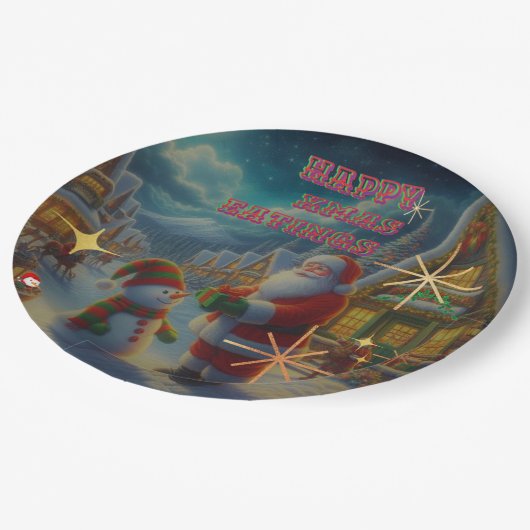 Borden voor kerstpapier papieren bordje (Gekanteld)