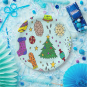 Borden voor kerstpapier papieren bordje (Feest)