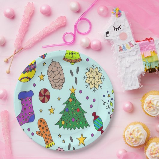 Borden voor kerstpapier papieren bordje (Feest)