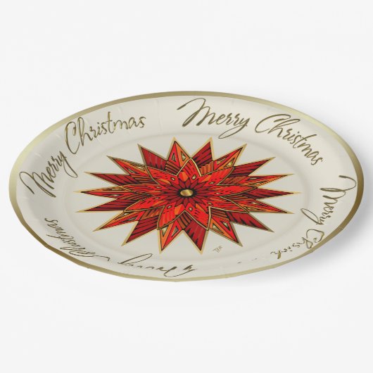 Borden voor kerstpapier papieren bordje (Gekanteld)