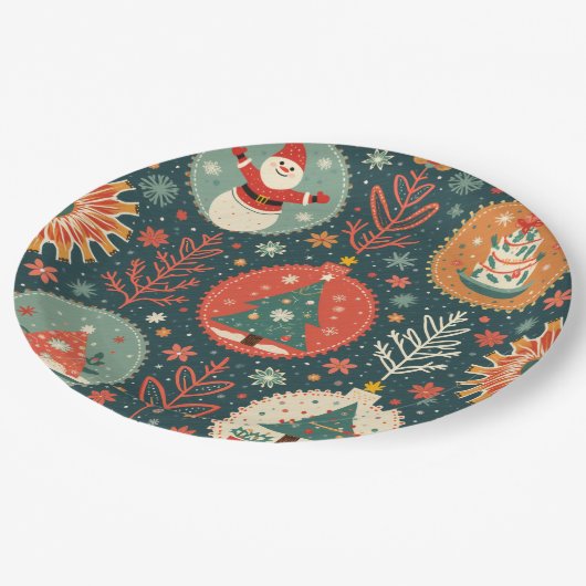 Borden voor kerstpapier papieren bordje (Gekanteld)