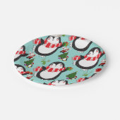 Borden voor kerstpapier, pinguïn papieren bordje (Gekanteld)