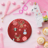 Borden voor kerstpapier, pinguïn papieren bordje (Feest)