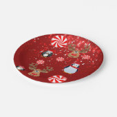 Borden voor kerstpapier, pinguïn papieren bordje (Gekanteld)