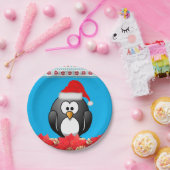 Borden voor kerstpapier, pinguïn papieren bordje (Feest)