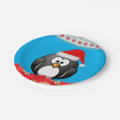 Borden voor kerstpapier, pinguïn papieren bordje (Gekanteld)