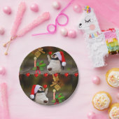 Borden voor kerstpapier, pinguïn papieren bordje (Feest)