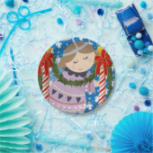 Borden voor kerstpapier, pretkerengel papieren bordje (Feest)