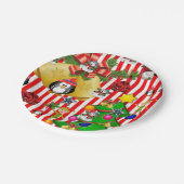 Borden voor kerstpapier, prettige kerstpinguïn papieren bordje (Gekanteld)
