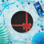 Borden voor kerstpapier, rode boe papieren bordje (Feest)