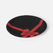 Borden voor kerstpapier, rode boe papieren bordje (Gekanteld)