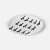 Borden voor kerstpapier, smakelijk kerstmis papieren bordje (Gekanteld)