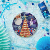 Borden voor kerstpapier, Snowman Papieren Bordje (Feest)