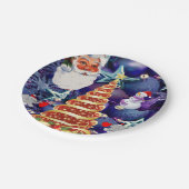 Borden voor kerstpapier, Snowman Papieren Bordje (Gekanteld)