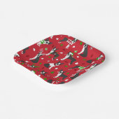 Borden voor kerstpapier uit Boston Terrier Paper Papieren Bordje (Gebogen)