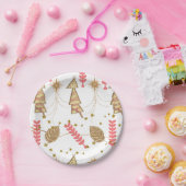 Borden voor kerstpapier, vrolijk kerstcadeautje papieren bordje (Feest)