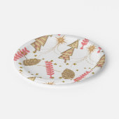 Borden voor kerstpapier, vrolijk kerstcadeautje papieren bordje (Gekanteld)