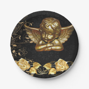 Borden voor kerstpapier, vrolijk kerstkerstcadeaut papieren bordje