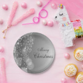 Borden voor kerstpapier, vrolijk kerstzilver papieren bordje (Feest)