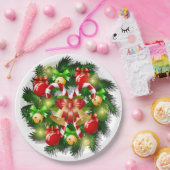 Borden voor kerstsnoepjes papieren bordje (Feest)