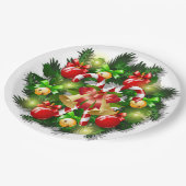 Borden voor kerstsnoepjes papieren bordje (Gekanteld)