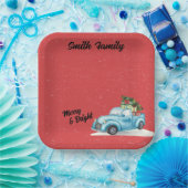 Borden voor klein blauw kerstboompapier papieren bordje (Feest)