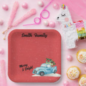 Borden voor klein blauw kerstboompapier papieren bordje (Feest)