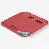 Borden voor klein blauw kerstboompapier papieren bordje (Gebogen)