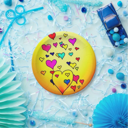 Borden voor kleurrijk papier papieren bordje (Feest)