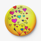 Borden voor kleurrijk papier papieren bordje (Voorkant)