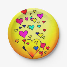 Borden voor kleurrijk papier papieren bordje