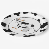 Borden voor koe in het land papieren bordje (Gekanteld)