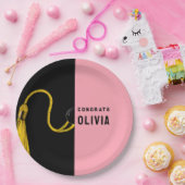 Borden voor kunstmatig roze papier papieren bordje (Feest)