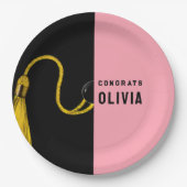 Borden voor kunstmatig roze papier papieren bordje (Voorkant)