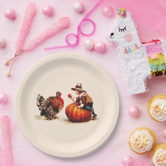 Borden voor  kunststofThanksgiving Papieren Bordje (Feest)