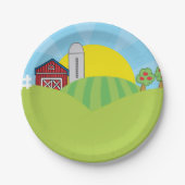 Borden voor landenpapier Boerderij Papieren Bordje (Voorkant)