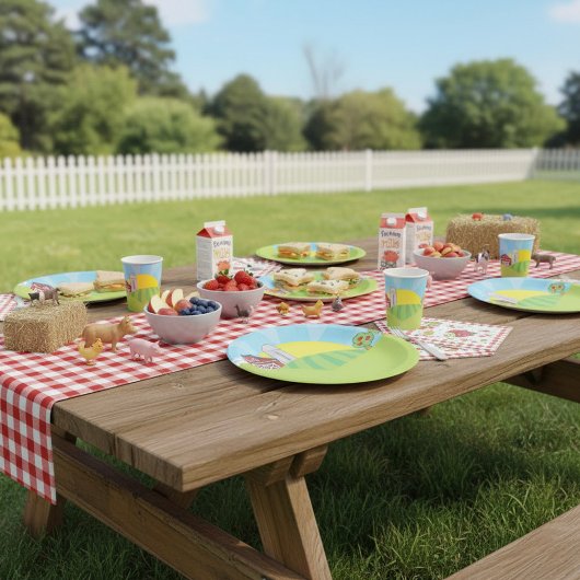 Borden voor landenpapier Boerderij Papieren Bordje