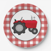 Borden voor landentractorpartijpapier papieren bordje (Voorkant)